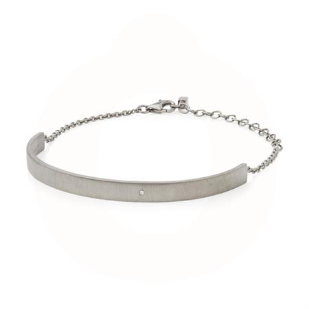 Wille Jewellery - Cosmos armbånd i rhodineret sølv med diamant EA613